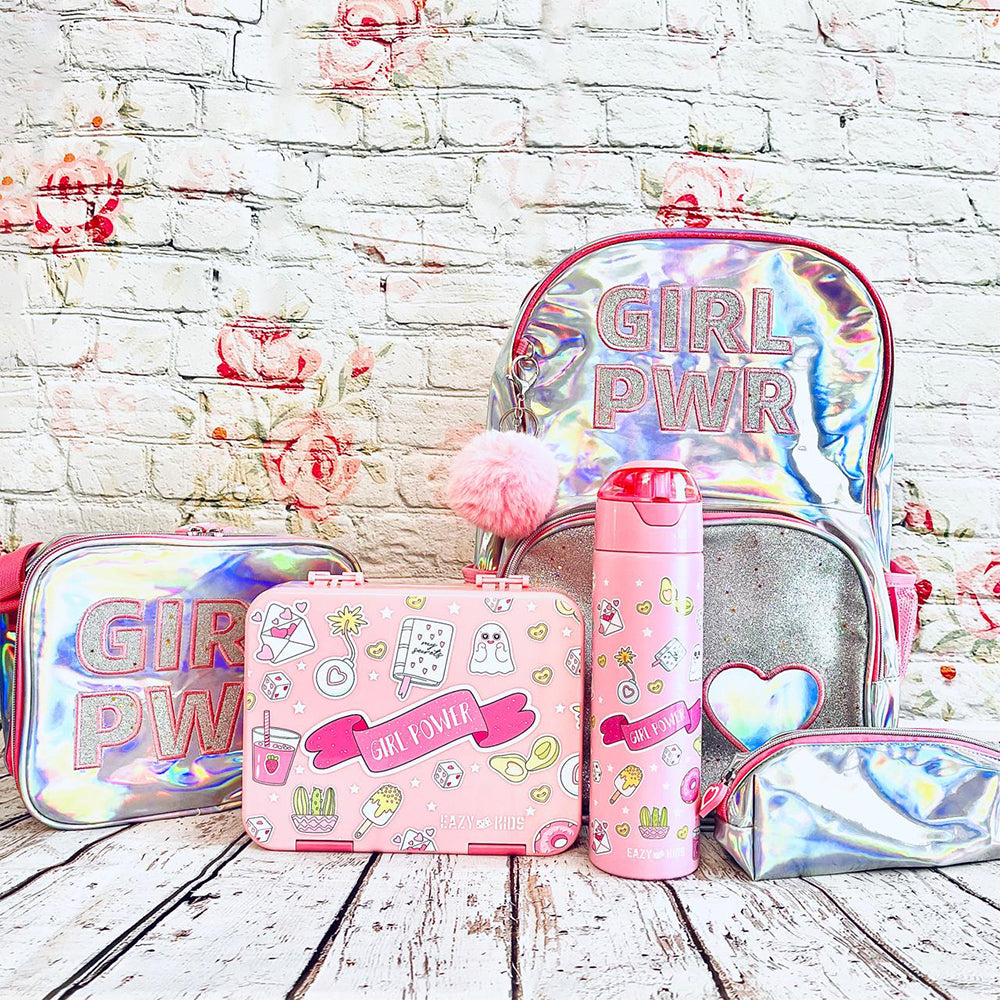 EAZY KIDS Insulated Steel Water Bottle w/Spray Pink - 640ml