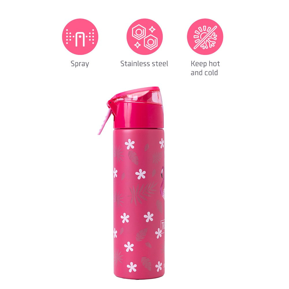 EAZY KIDS Insulated SS Water Bottle w/Spray Tropical -640ml