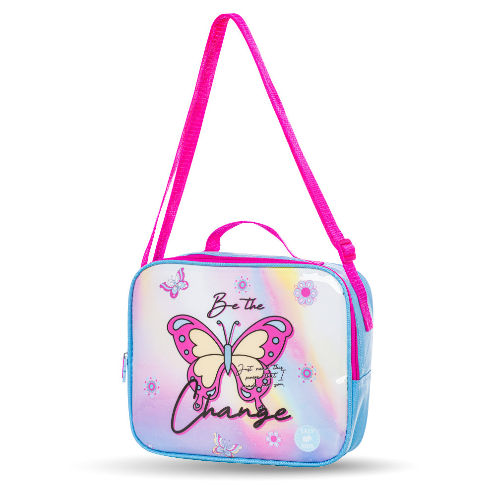 EAZY KIDS Set of 5 Trolley 16 inch School Bag Combo - Butterfly