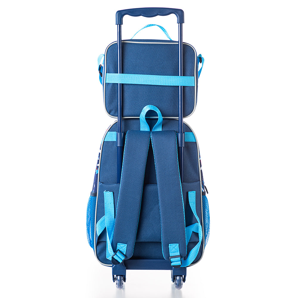 EAZY KIDS Set of 5 Trolley 16 inch School Bag Combo - Football