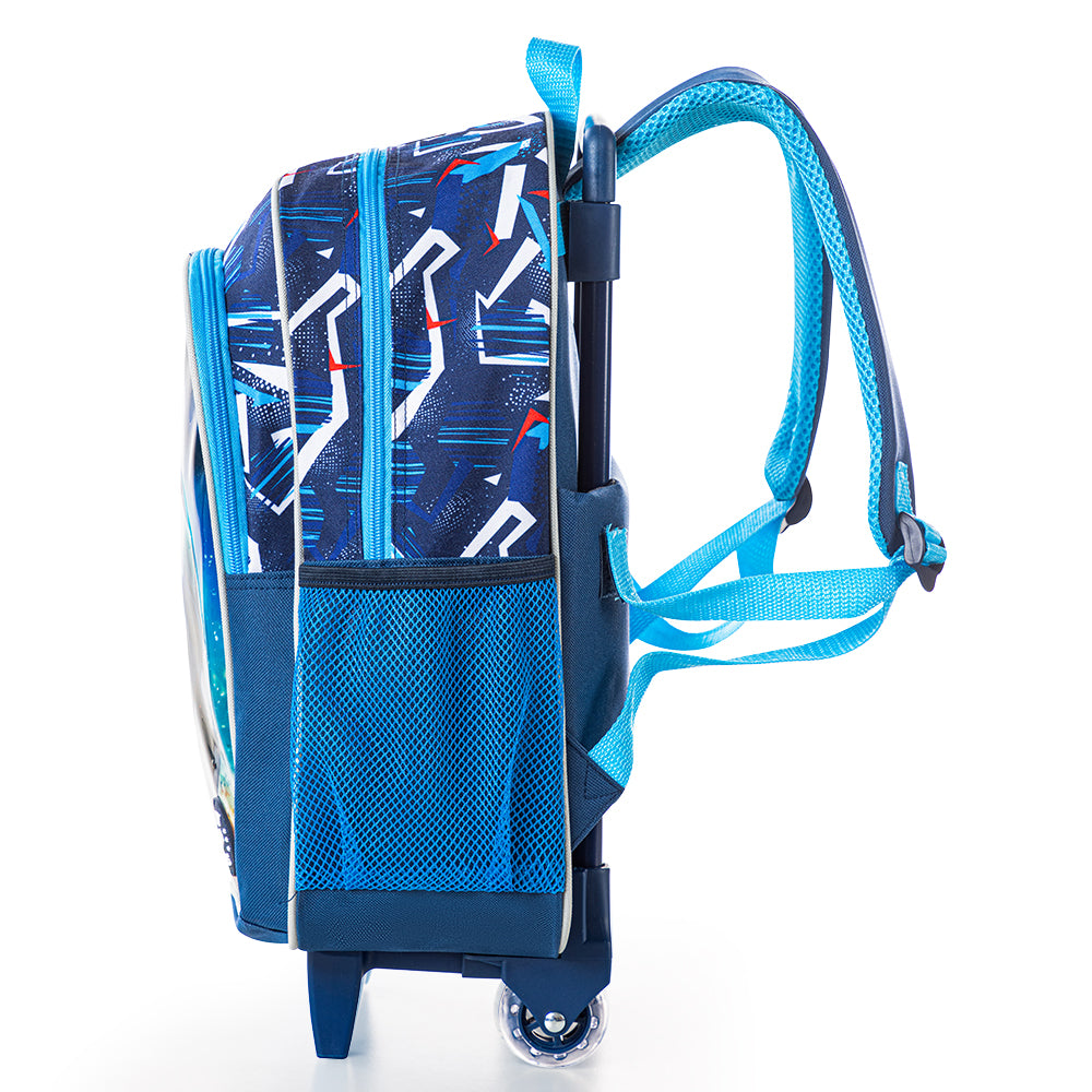 EAZY KIDS Set of 5 Trolley 16 inch School Bag Combo - Football