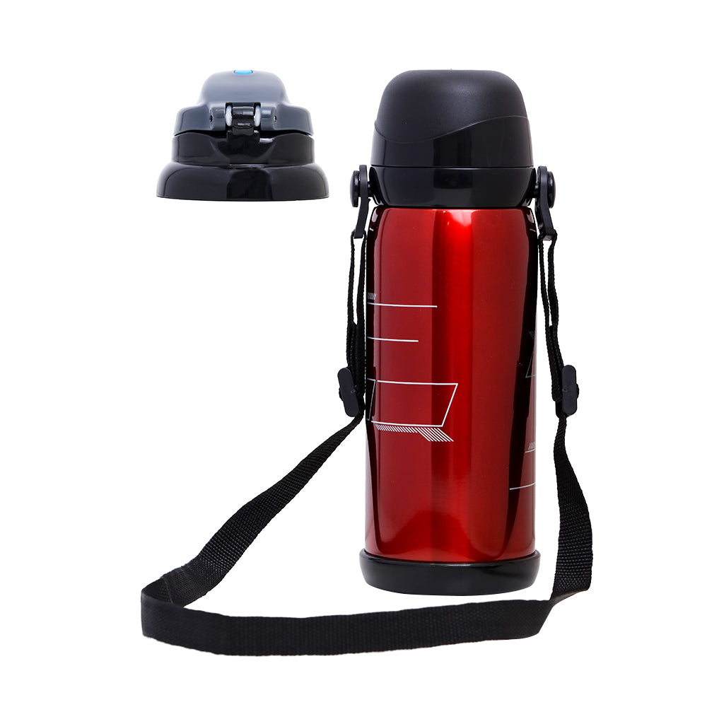 EAZY KIDS Insulated School Water Bottle - Red, 800ml