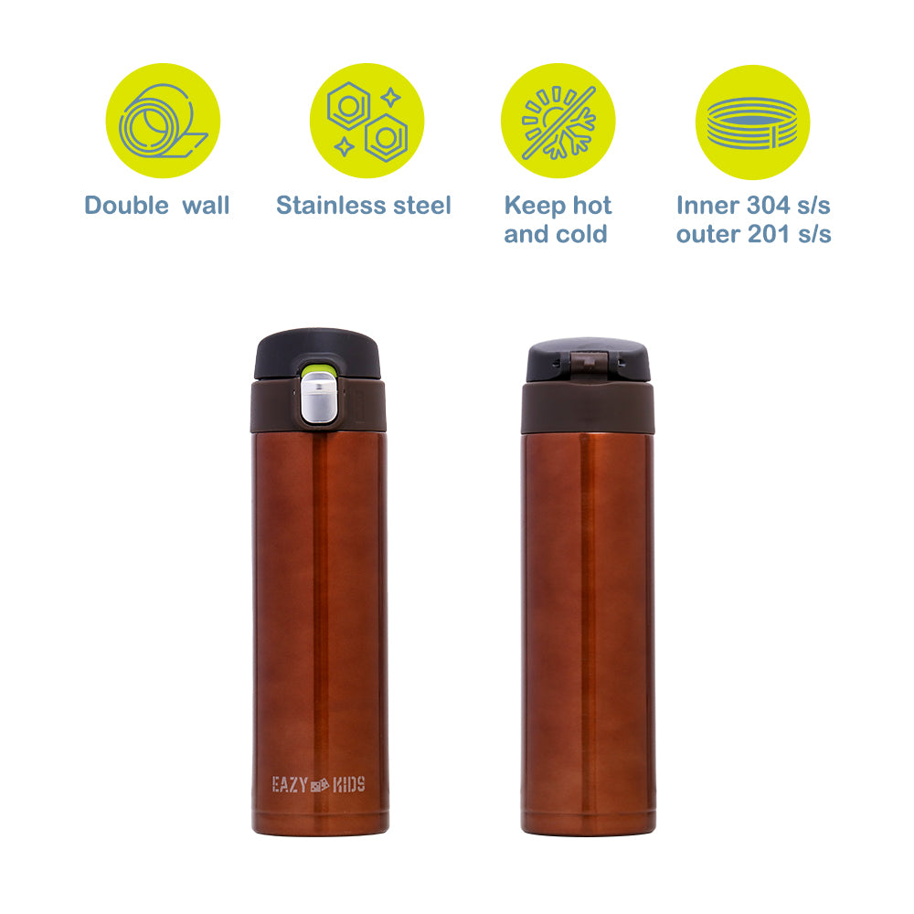 EAZY KIDS Insulated Travel Water Bottle - Copper, 500ml