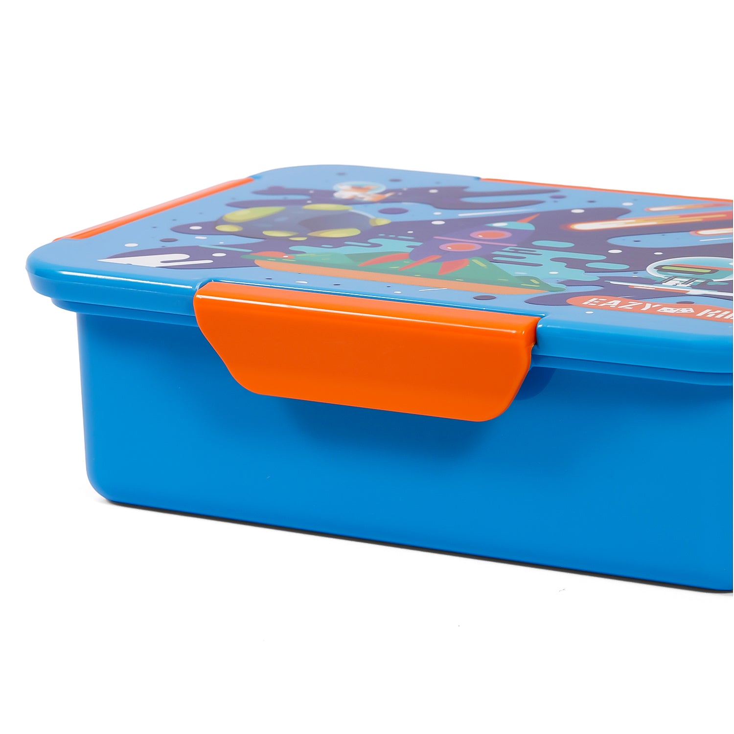 EAZY KIDS Lunch Box Set, Space - Blue