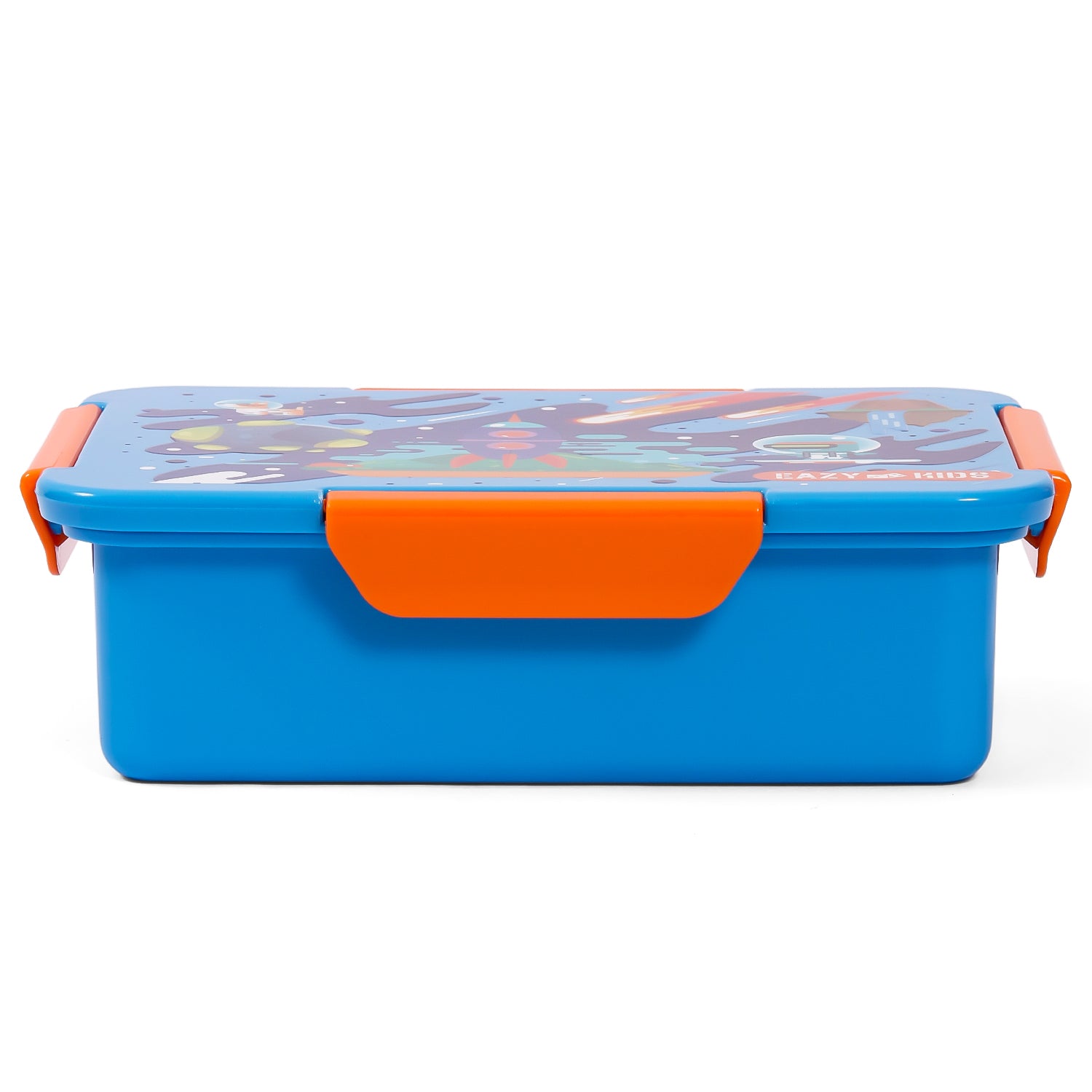 EAZY KIDS 1/2/3/4 Compartment Convertible Bento Lunch Box Space - Blue 850ml