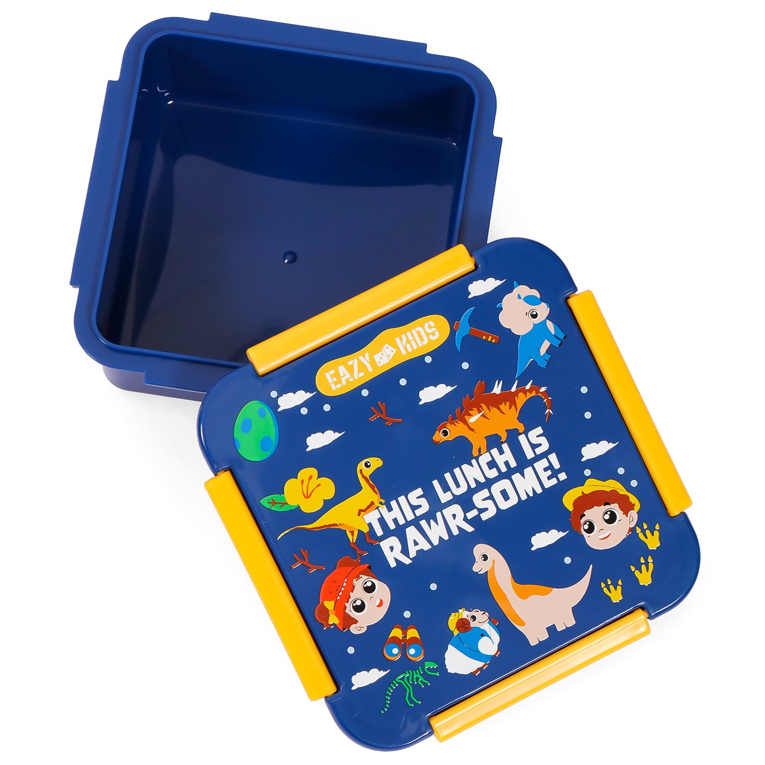 EAZY KIDS Lunch Box, T - Rex - Blue, 650ml