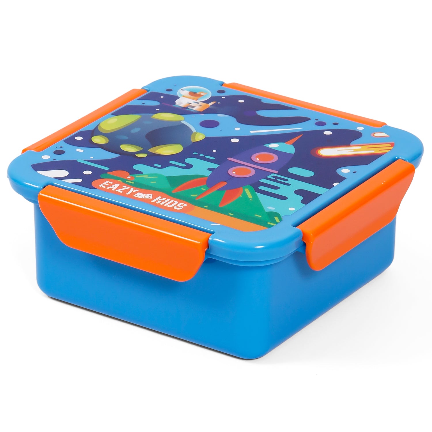 EAZY KIDS Lunch Box Set, Space - Blue