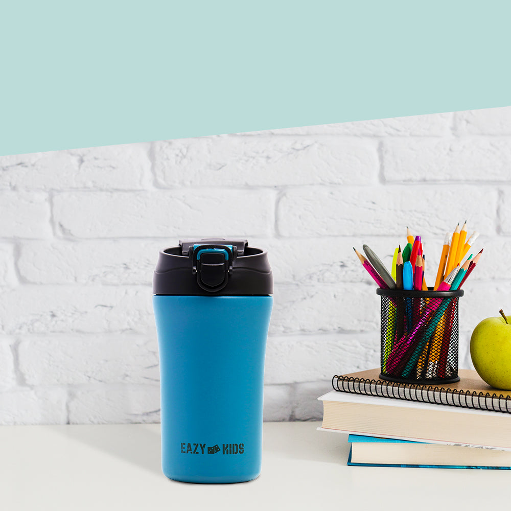 EAZY KIDS Insulated Tumbler Water Bottle - Blue, 400ml