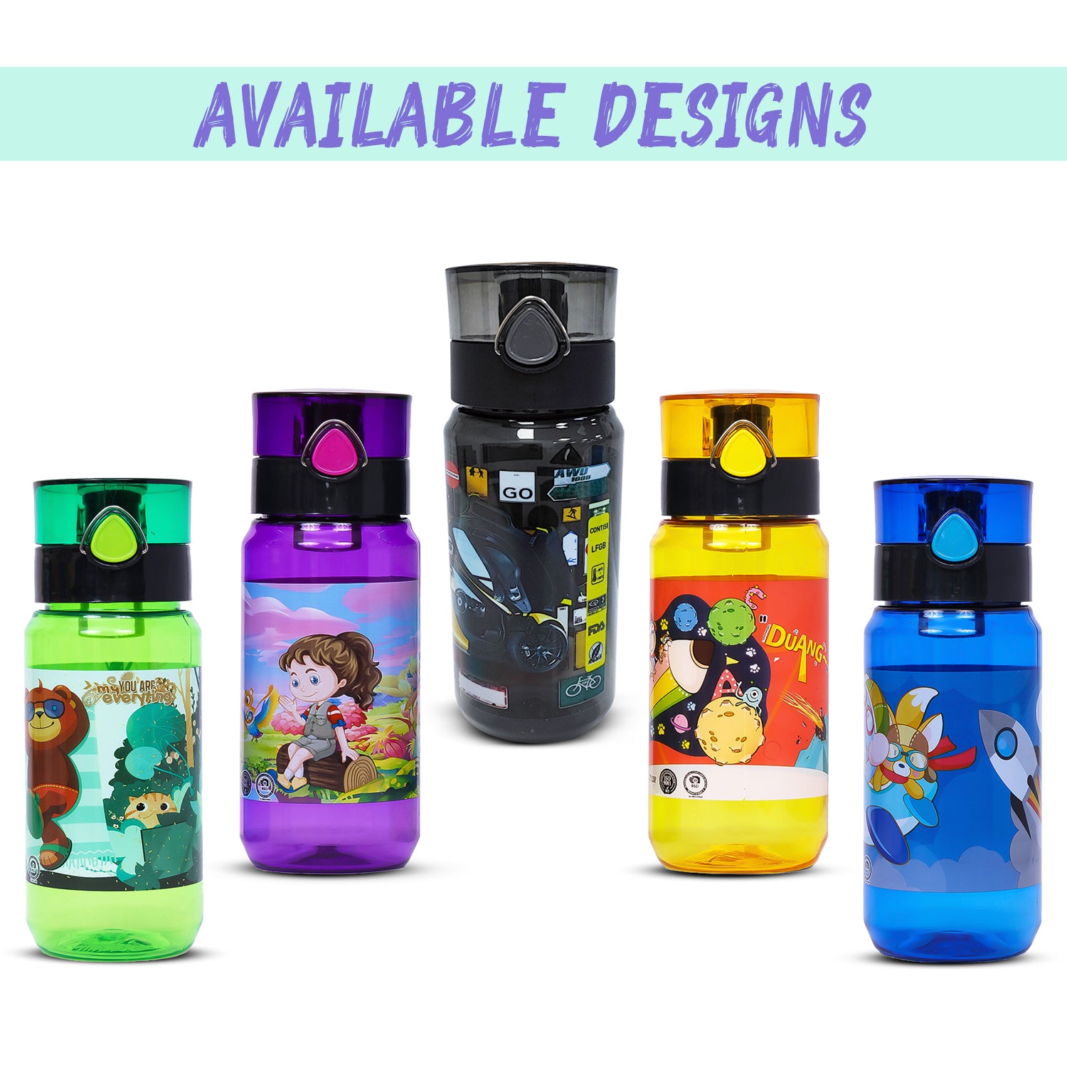 EAZY KIDS Water Bottle 500ml - Black