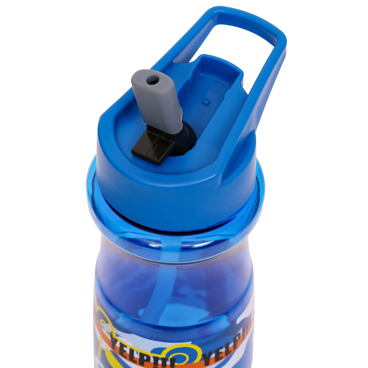 EAZY KIDS Water Bottle 500ml wt Straw - Blue