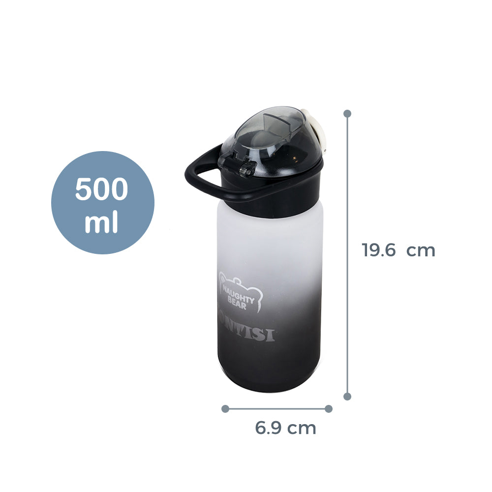 EAZY KIDS Water Bottle 500ml wt Handle - Black
