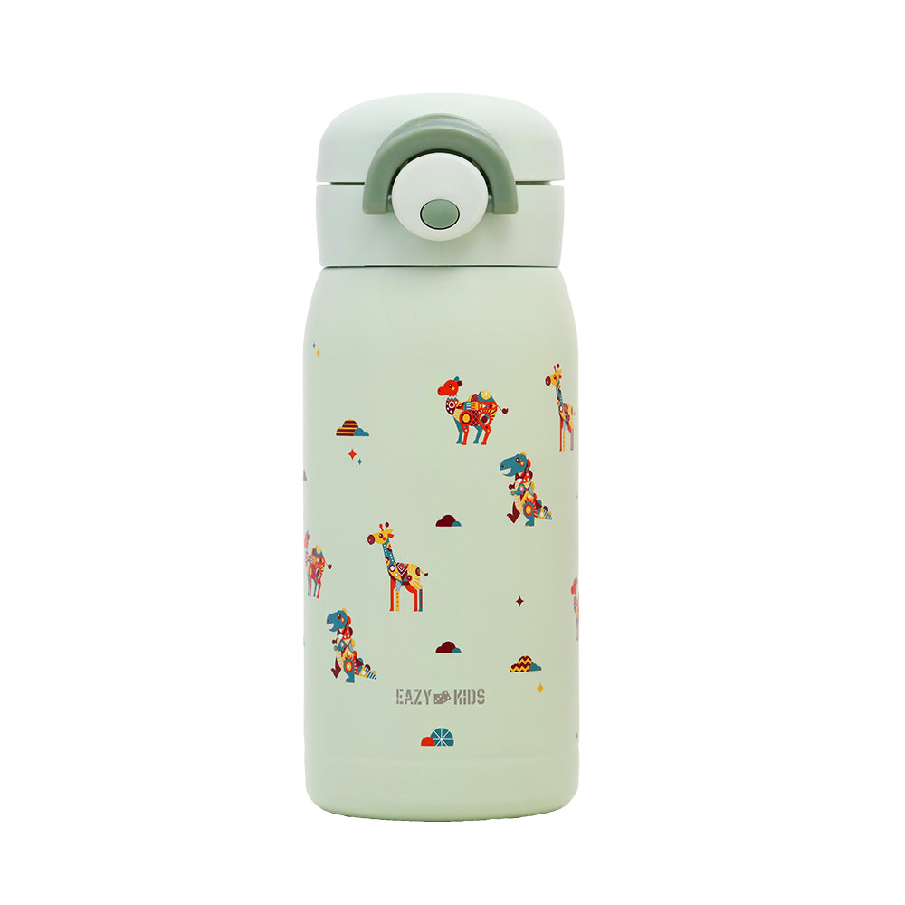 EAZY KIDS Insulated School Water Bottle - Green, 350ml