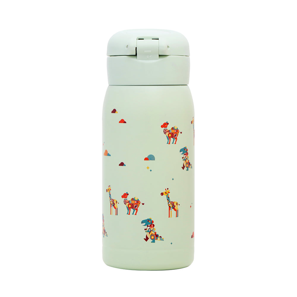 EAZY KIDS Insulated School Water Bottle - Green, 350ml