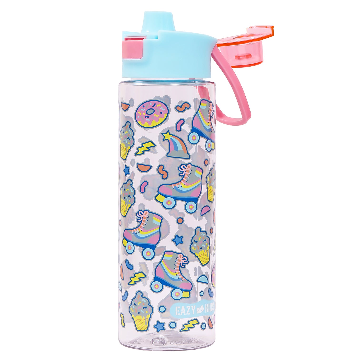 EAZY KIDS Tritan Water Bottle w/Flip Lid, Gen Z Skater - Blue, 750ml