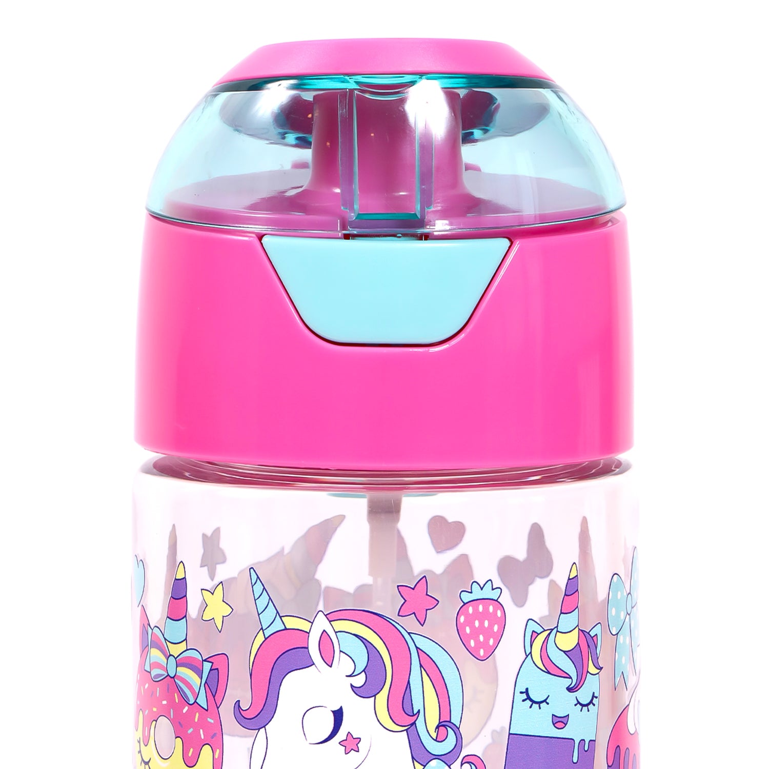 EAZY KIDS Tritan Water Bottle w/Spray, Unicorn Desert - Pink, 750ml