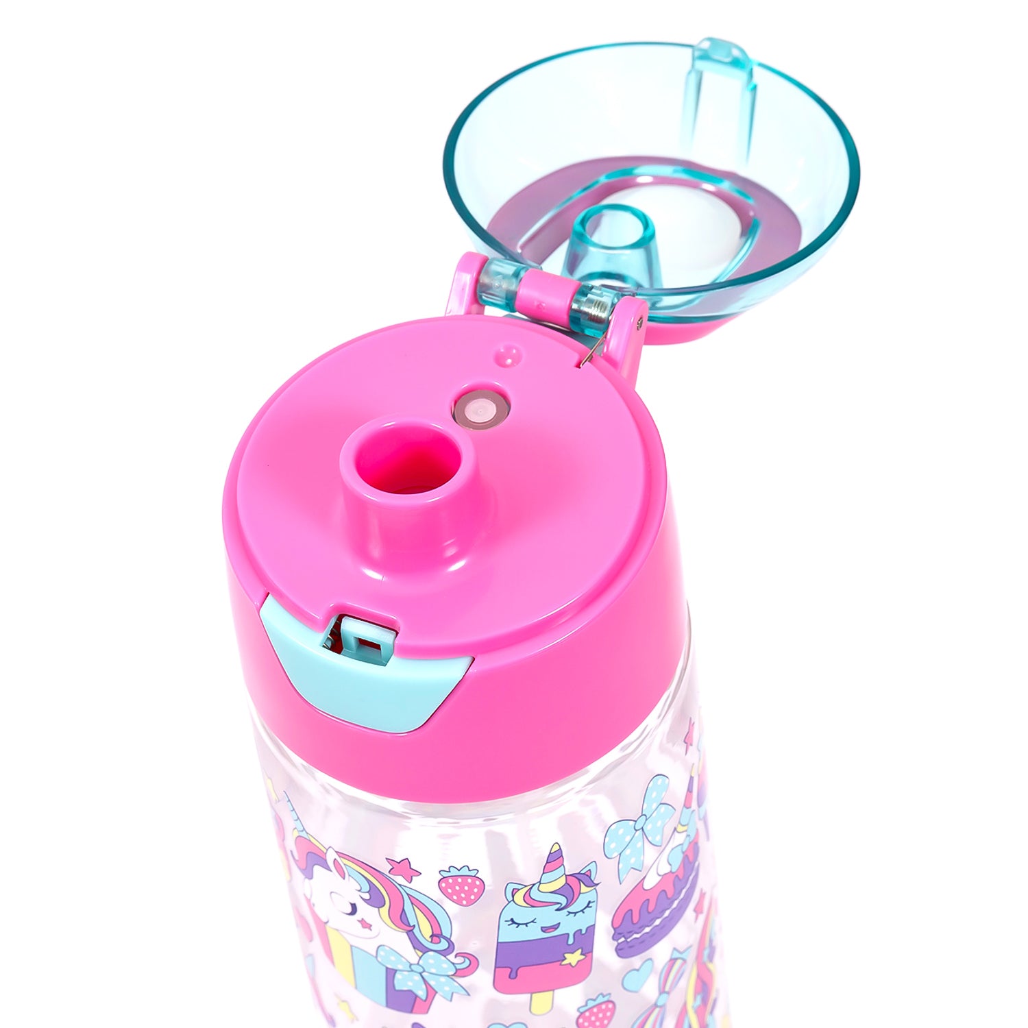 EAZY KIDS Tritan Water Bottle w/Spray, Unicorn Desert - Pink, 750ml