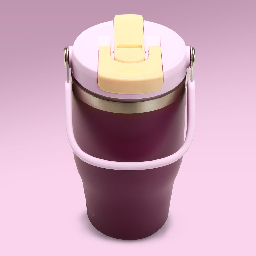 EAZY KIDS Vacuum Insulated Tumbler w/handle, 500ml Purple