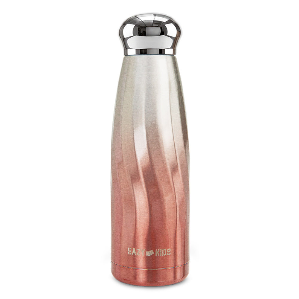 Eazy Kids Double Walled Stainless Steel Water Bottle, 420ml Rose Gold