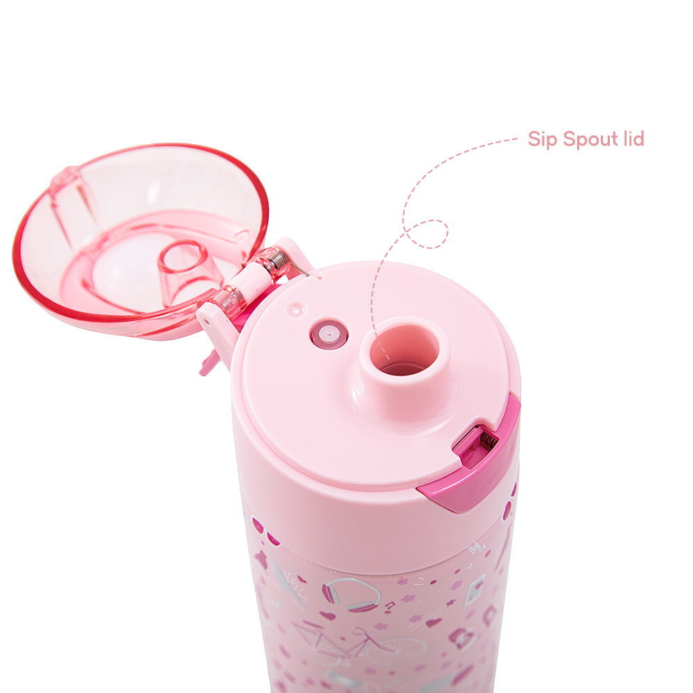 Eazy Kids - Insulated Stainless Steel Water Bottle w/Spray, Life 640ml - Pink