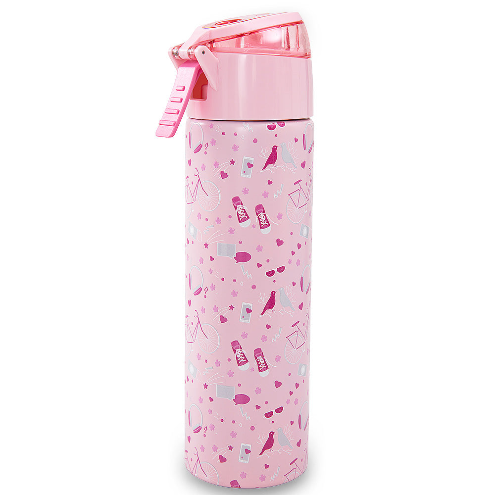 Eazy Kids Personalized - Insulated Stainless Steel Water Bottle w/Spray, Life 640ml - Pink