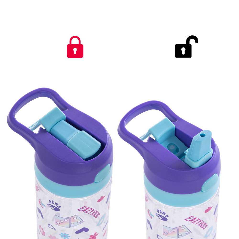 EAZY KIDS -Tritan Water Bottle W/Spray 500ml - Purple