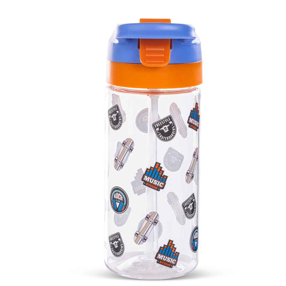EAZY KIDS -Skater Tritan Water Bottle W/Spray 500ml - Blue