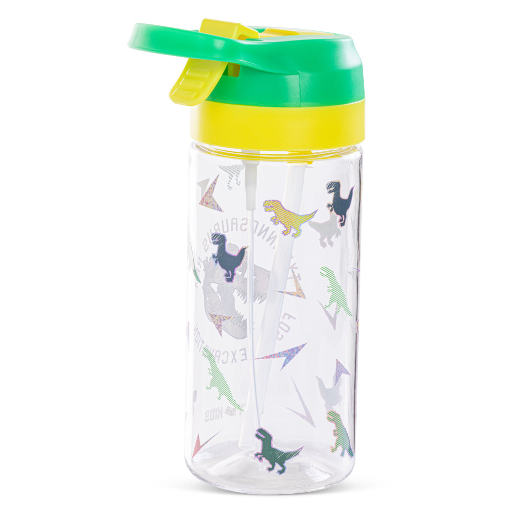EAZY KIDS -Dinosaur Tritan Water Bottle W/Spray 500ml - Green