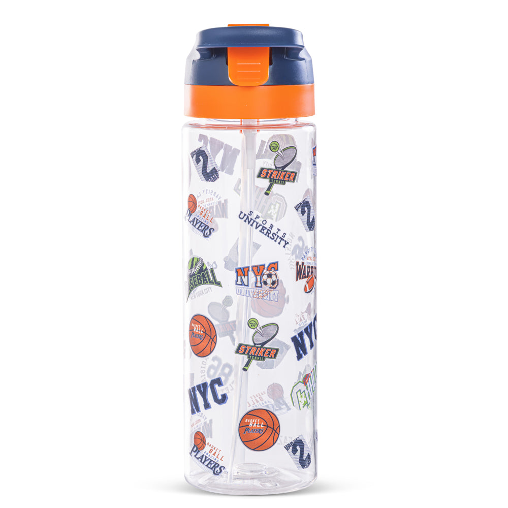 EAZY KIDS -Basket Ball Tritan Water Bottle W/Spray 750ml - Blue
