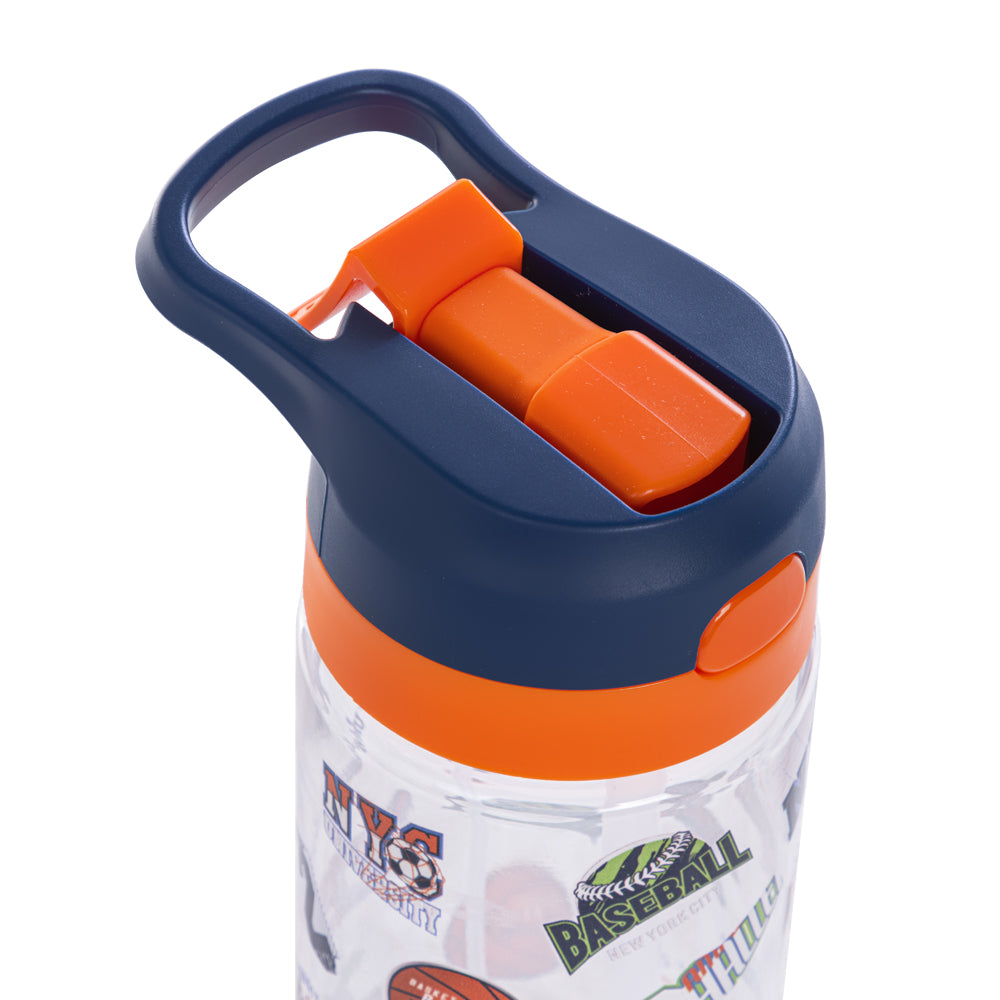 EAZY KIDS -Basket Ball Tritan Water Bottle W/Spray 750ml - Blue