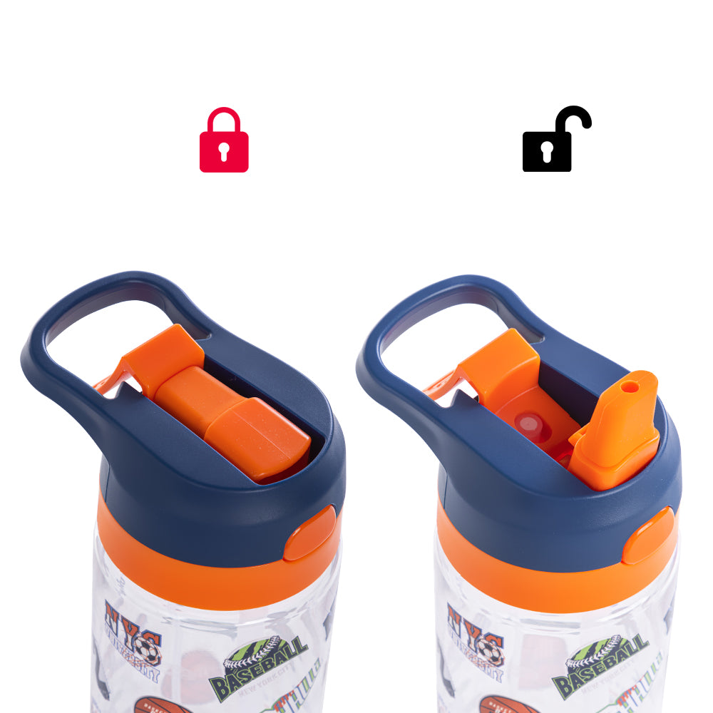 EAZY KIDS -Basket Ball Tritan Water Bottle W/Spray 750ml - Blue