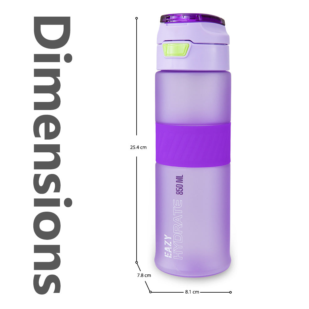 Eazy Kids Tritan Water Bottle 850ml with Spout Lid & Handle - Lavender Pulse
