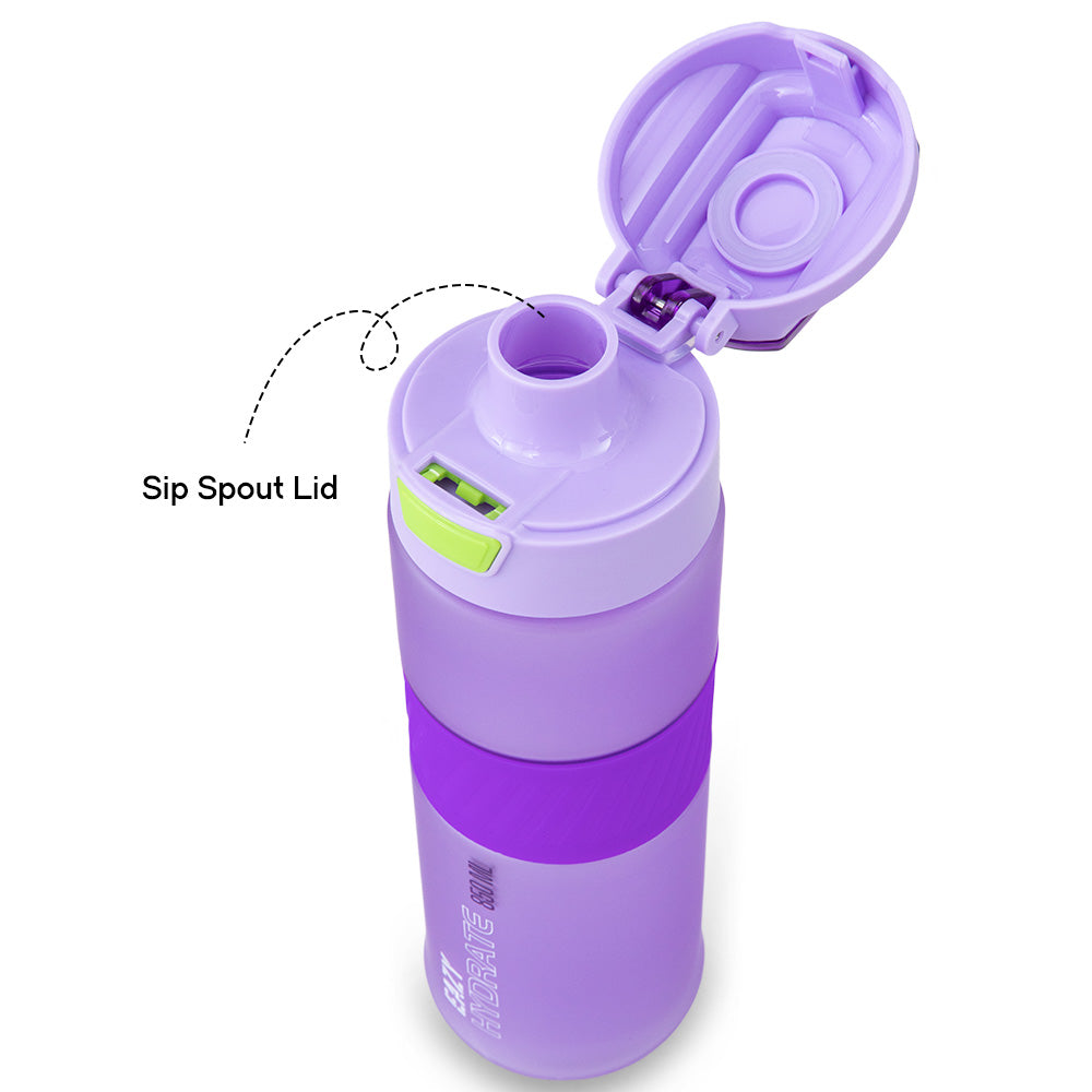 Eazy Kids Tritan Water Bottle 850ml with Spout Lid & Handle - Lavender Pulse