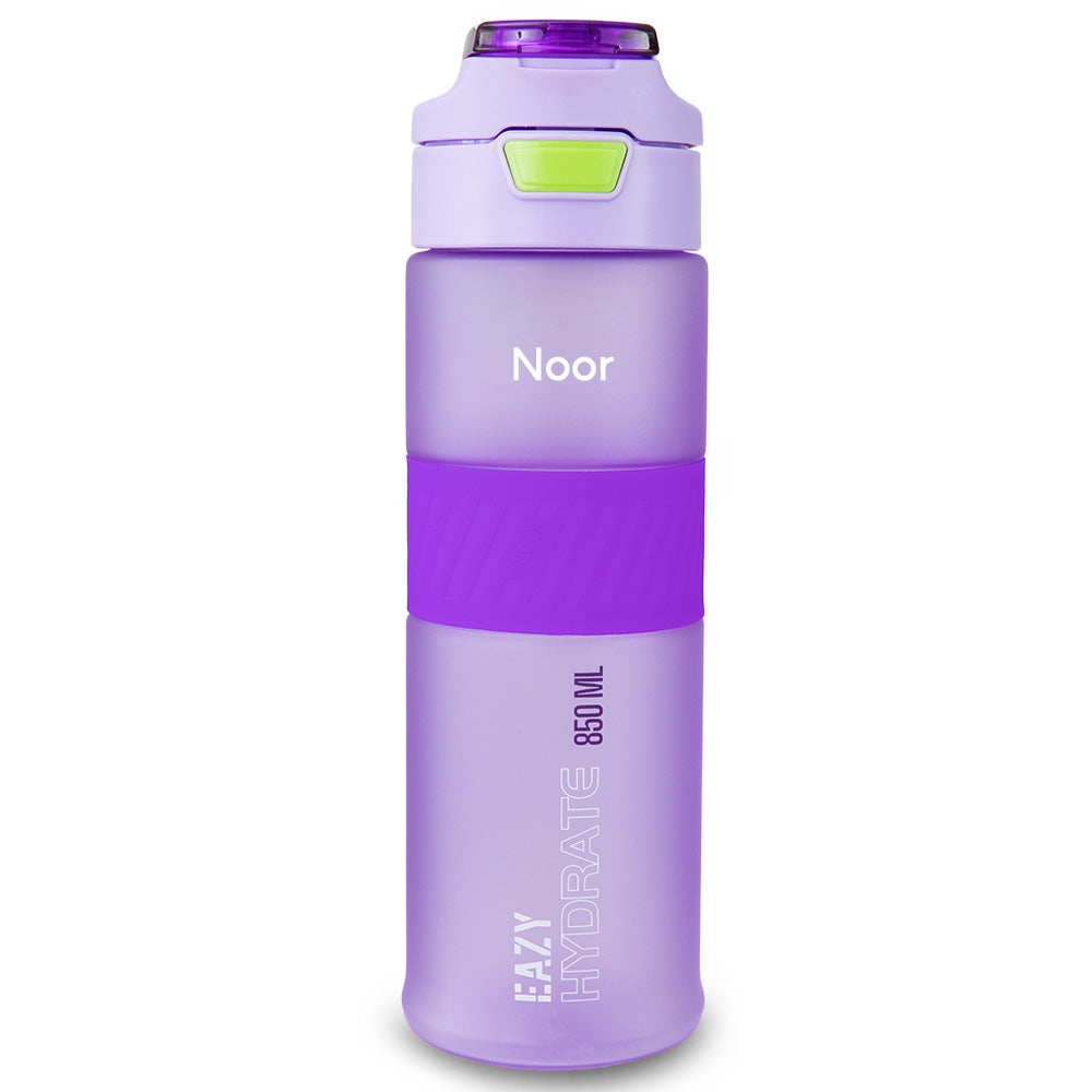 Eazy Kids Personalized Tritan Water Bottle 850ml with Spout Lid & Handle - Lavender Pulse