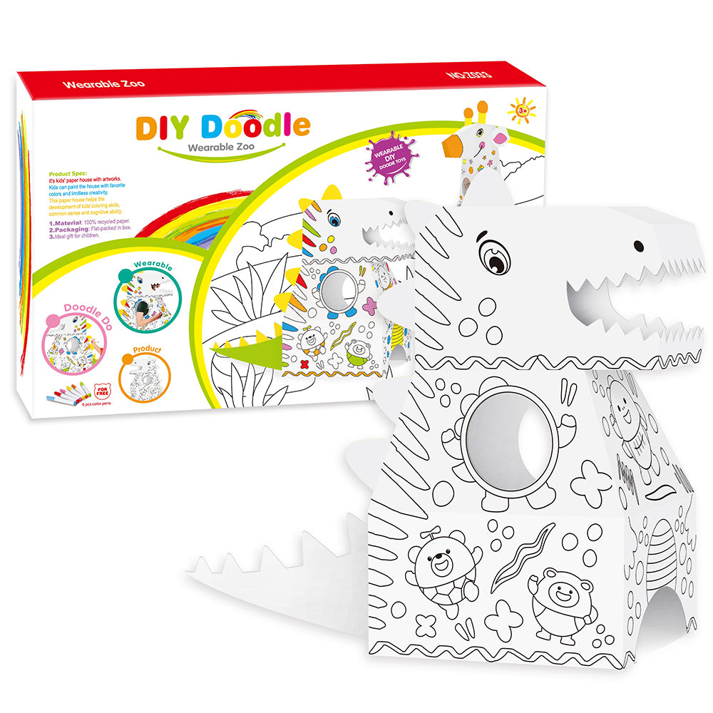 EAZY KIDS - DIY Doodle Coloring Wearable Dinosaur