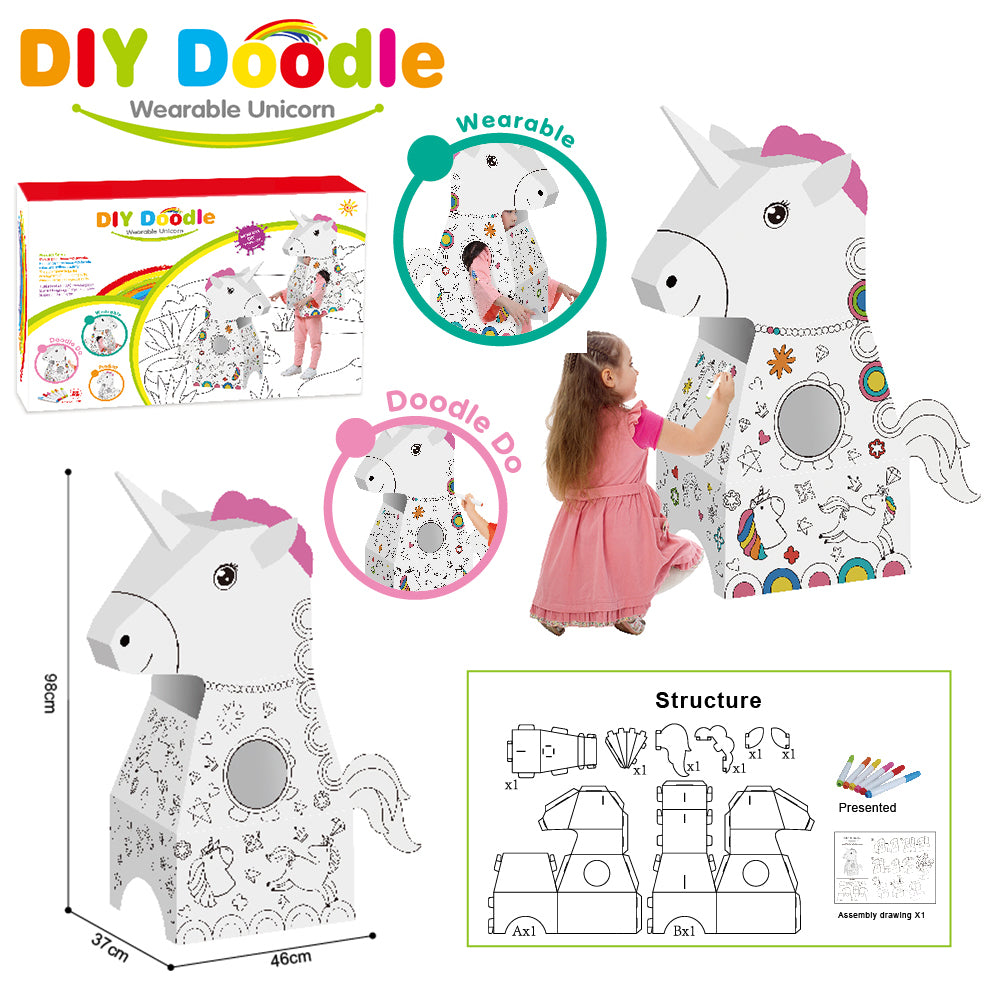 EAZY KIDS - Doodle Art & Craft Coloring Wearable Unicorn
