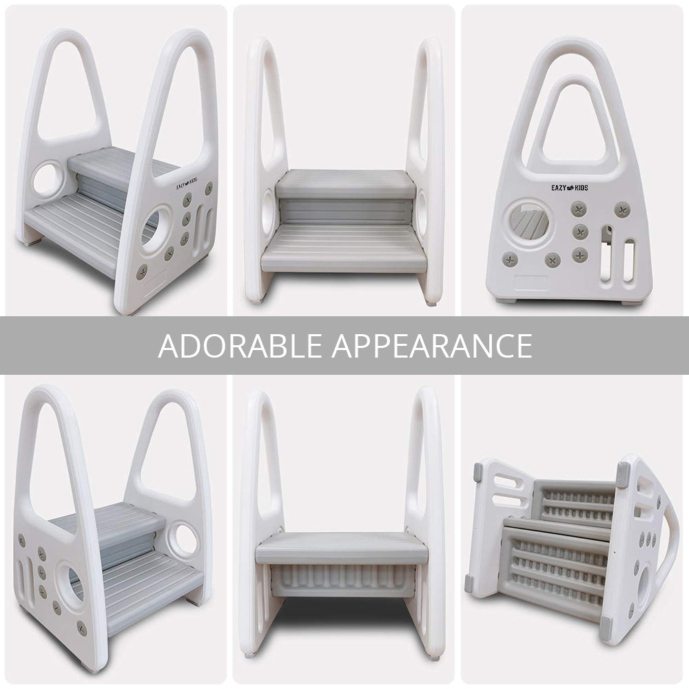 EAZY KIDS 2 Step Stool - Grey