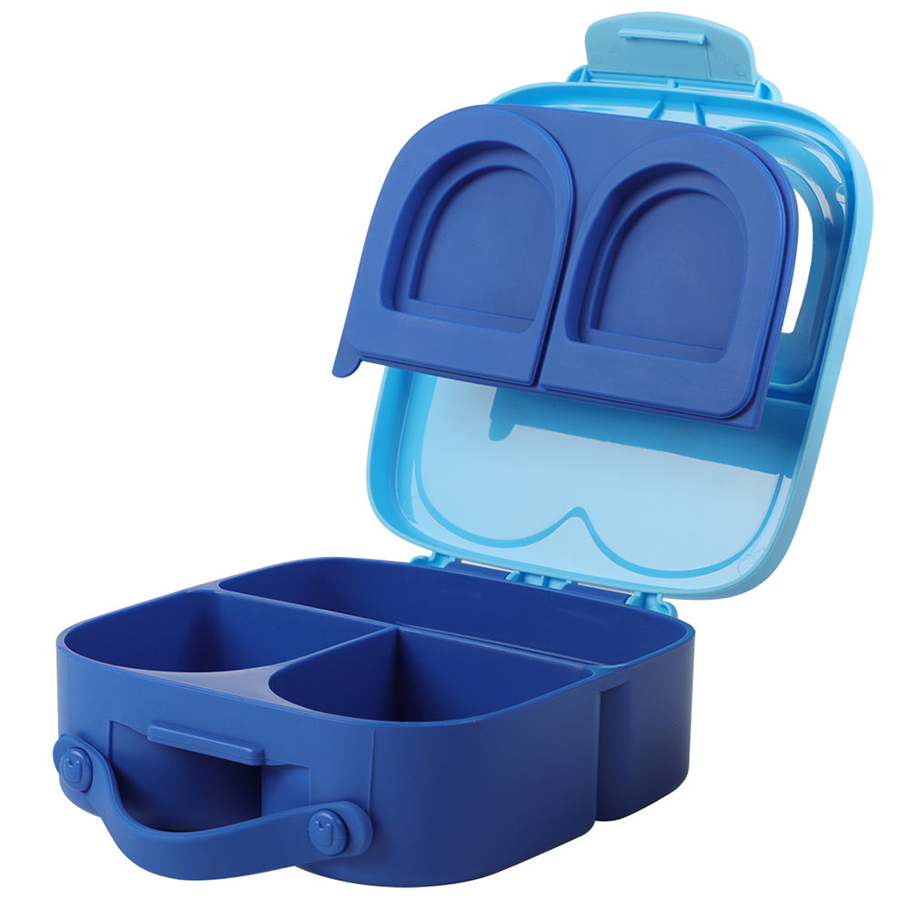 EAZY KIDS Bento Lunch Box w/t handle - Blue