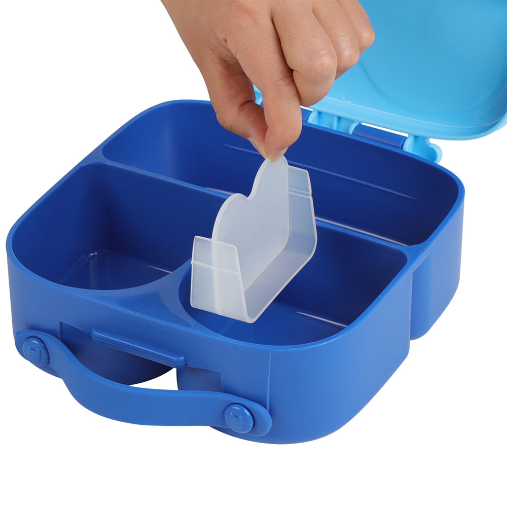 EAZY KIDS Bento Lunch Box w/t handle - Blue