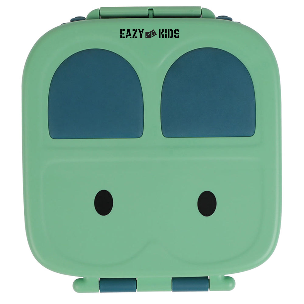 EAZY KIDS Bento Lunch Box w/t handle - Green