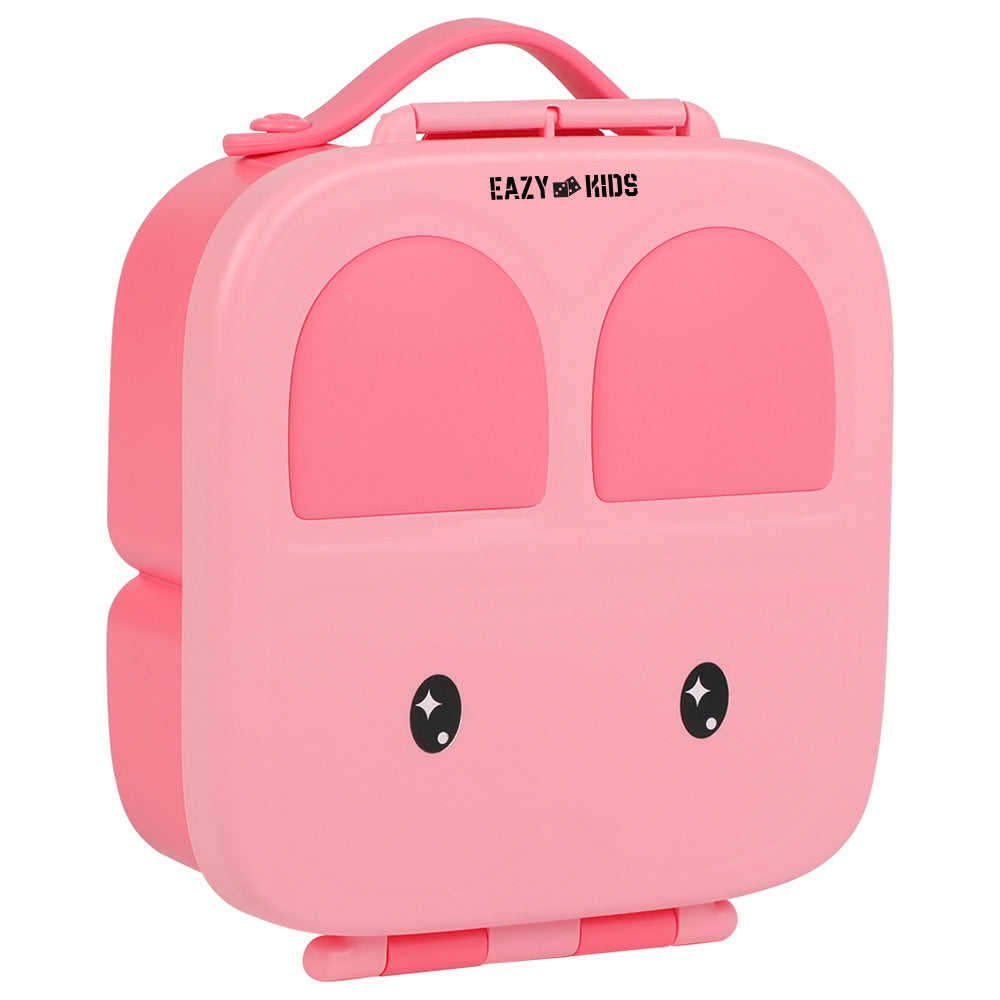 EAZY KIDS Bento Lunch Box w/t handle - Pink