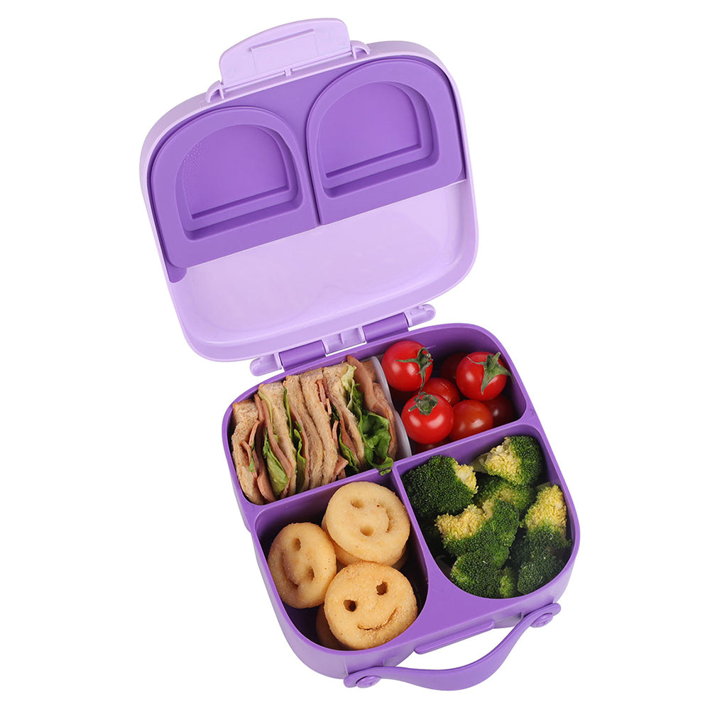 EAZY KIDS Bento Lunch Box w/t handle - Purple