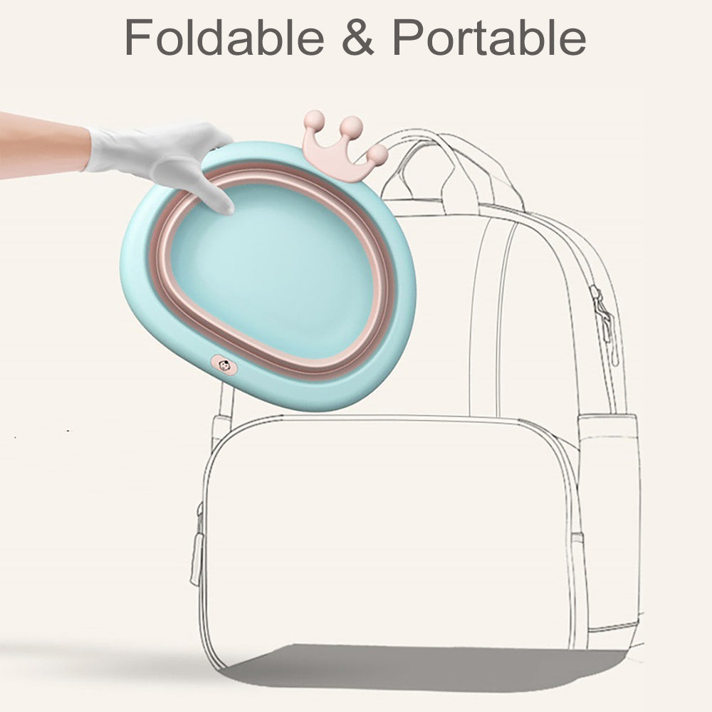 EAZY KIDS Collapsible Royal Wash Basin for Baby - Blue