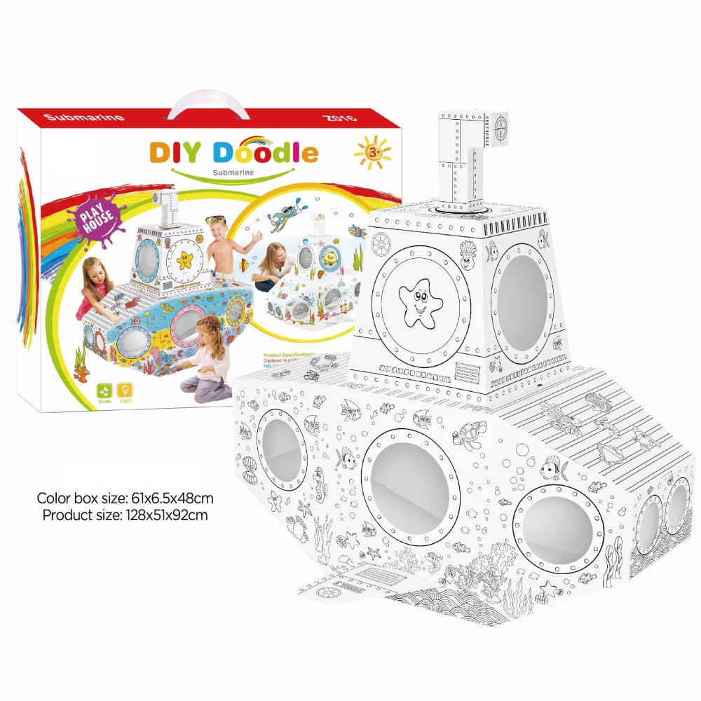 EAZY KIDS DIY Doodle Coloring Submarine