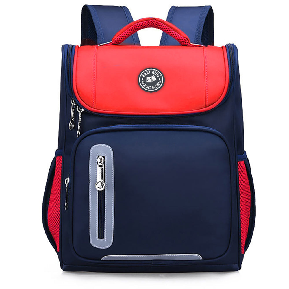 EAZY KIDS Ergonomic School Bag - Red blue