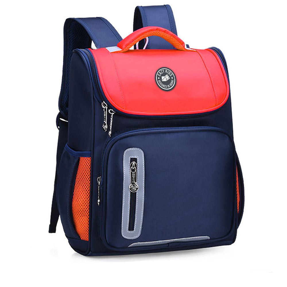 EAZY KIDS Ergonomic School Bag - Red blue