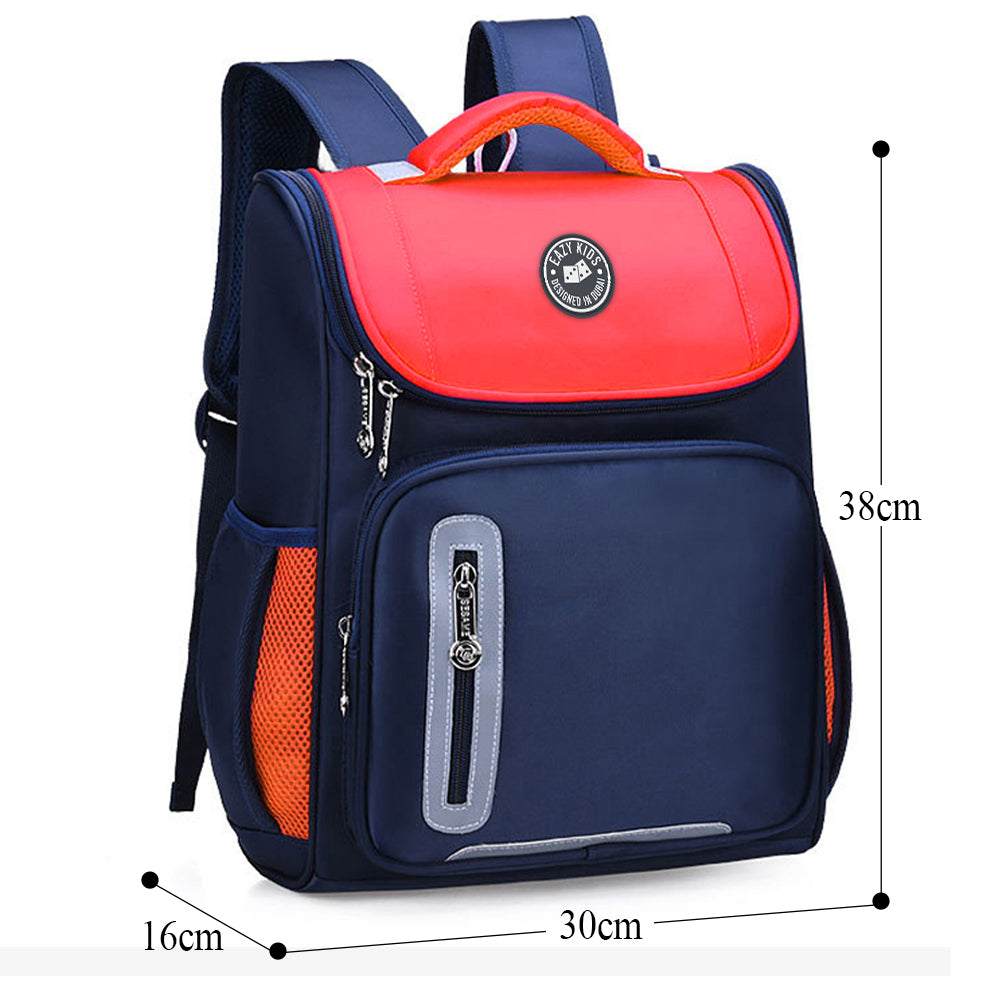 EAZY KIDS Ergonomic School Bag - Red blue