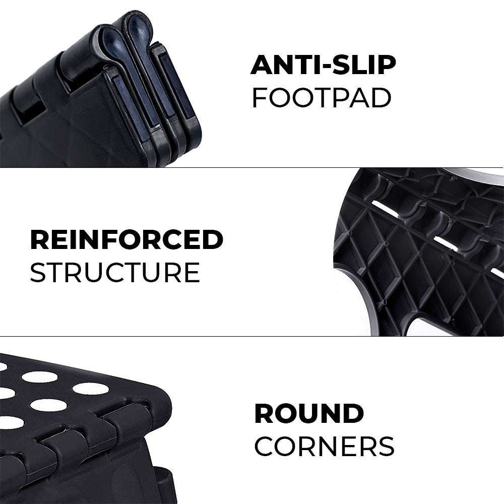 EAZY KIDS Foldable Step Stool - Black