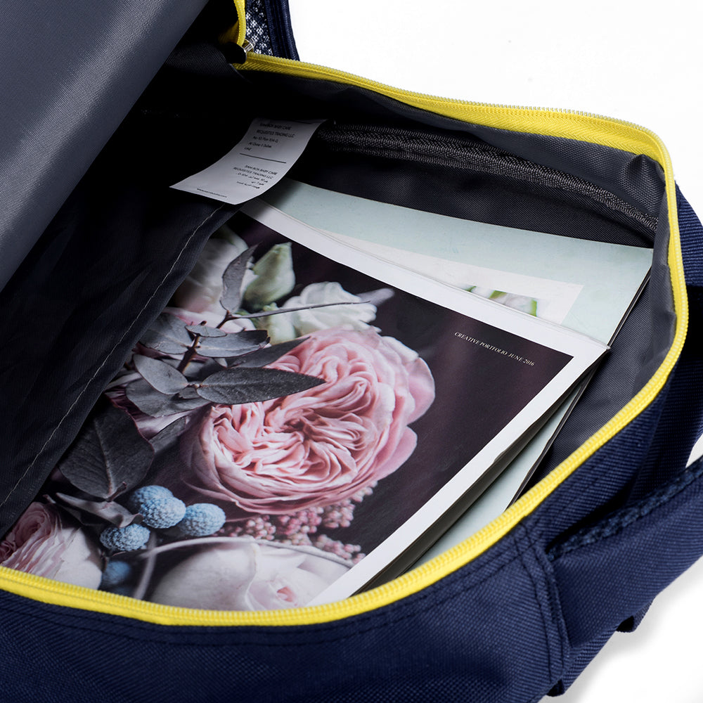 EAZY KIDS School Bag Dino w/t Pencil Case - Blue