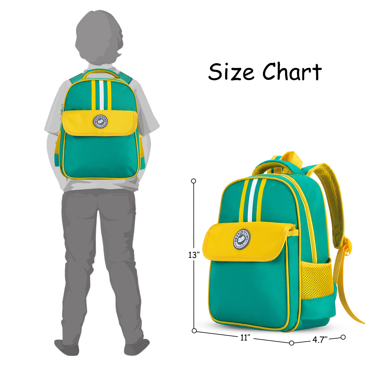 EAZY KIDS School Bag Hero - Green