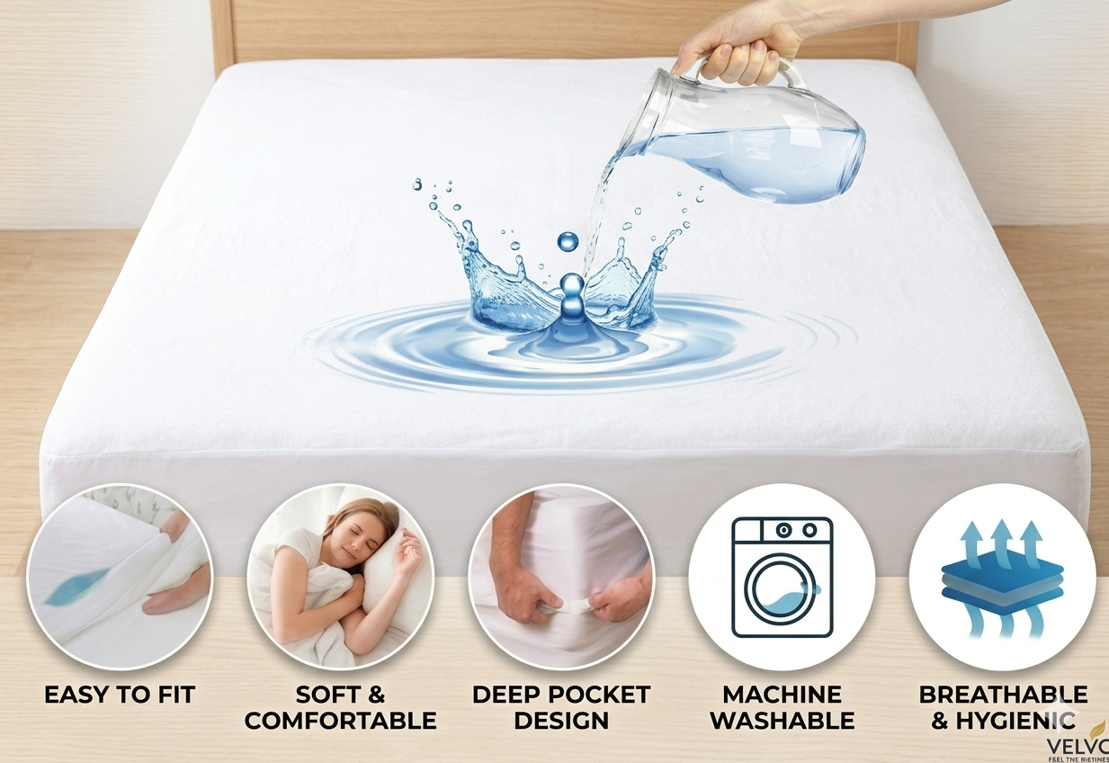Oryzaa Living-Shield & Protect Series Premium Waterproof Mattress Protector-King Size